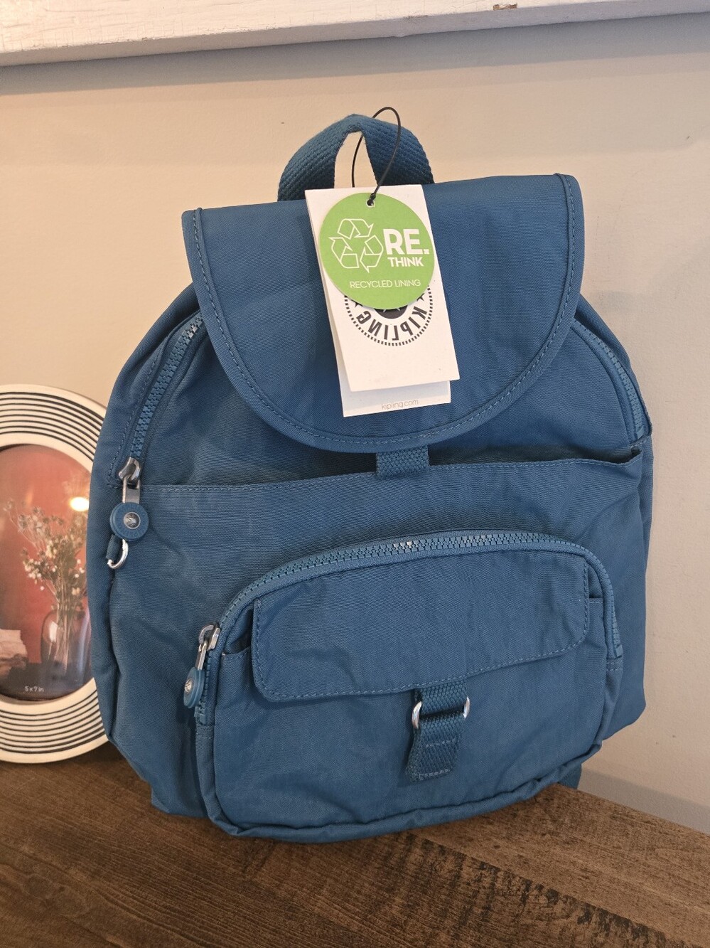 New Kipling Queenie Backpack - Twinkling Teal